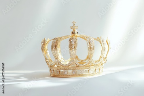 Royal coronation crown on a white background photo