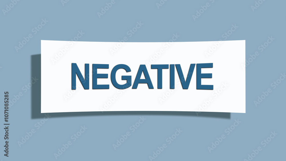 Negative. A card isolated on blue background. Negative. A card isolated on blue background.