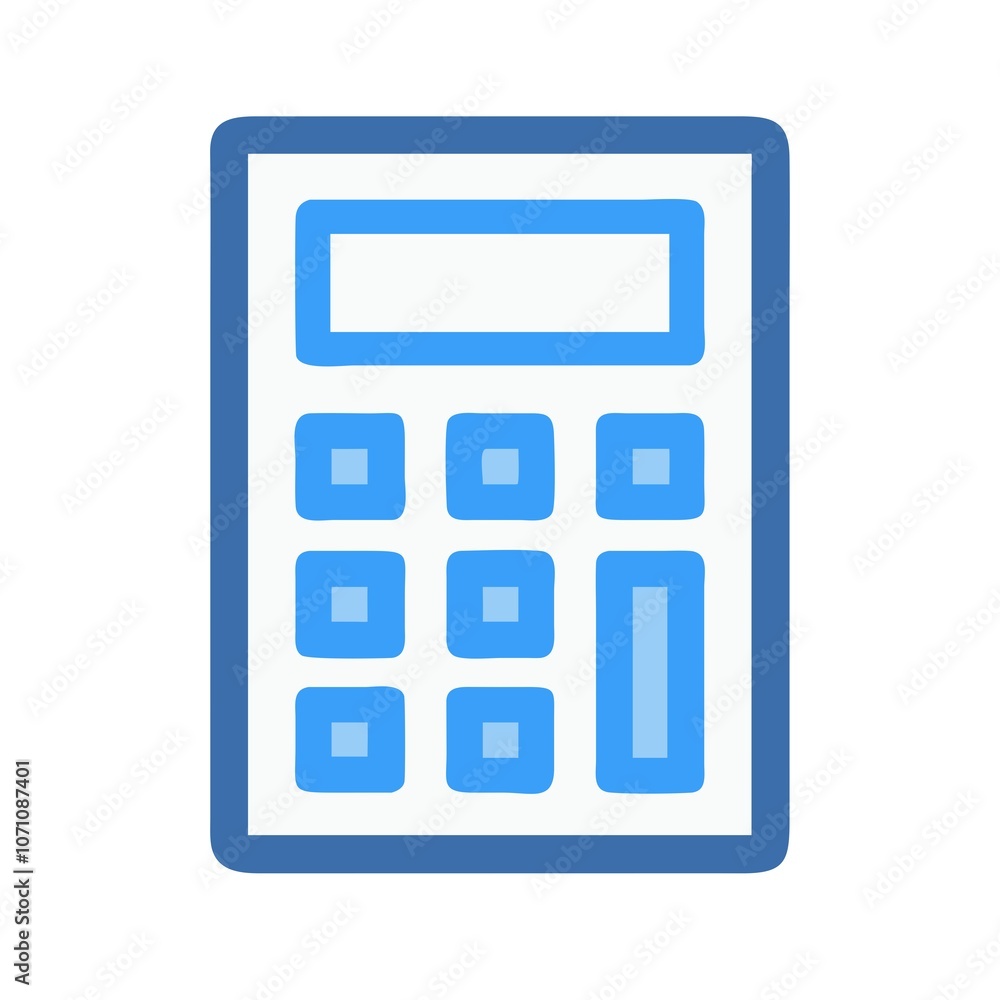 calculator isolated on white