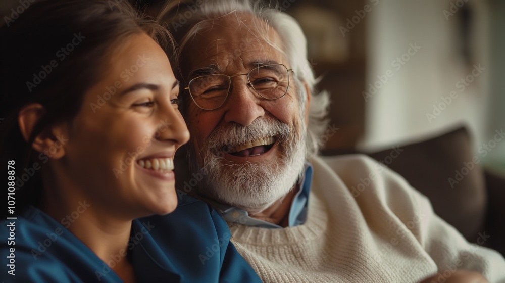 A home health care worker assists an elderly grandparent in their home
A home health care worker assists an elderly grandparent in their home