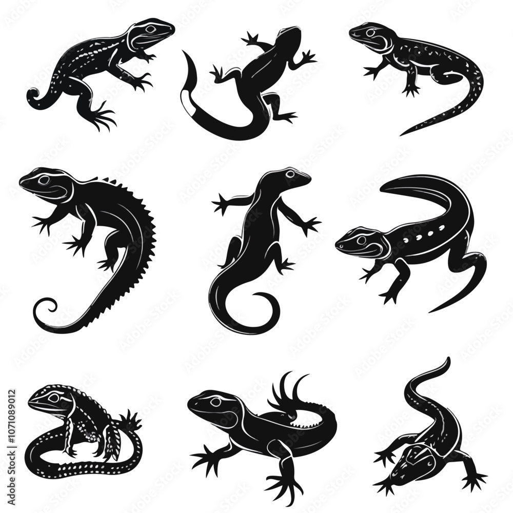 Obraz premium Exotic Reptile Vector Collection for Wildlife Designs