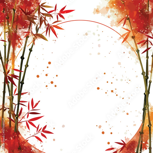 Japanese New Year Bamboo Paper Background Vector