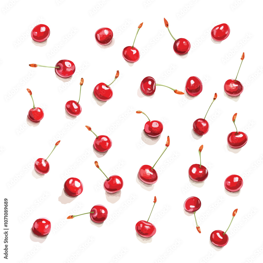 Elegant Cherry Greeting Cards Background Vector Illustration Elegant Cherry Greeting Cards Background Vector Illustration