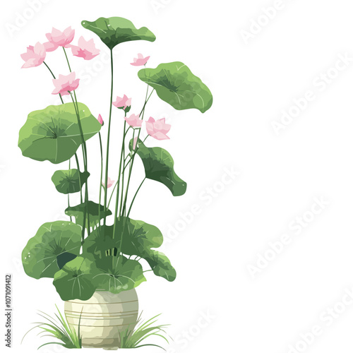 Japanese New Year Decoration Kadomatsu Shochikubai Background Vector Illustration