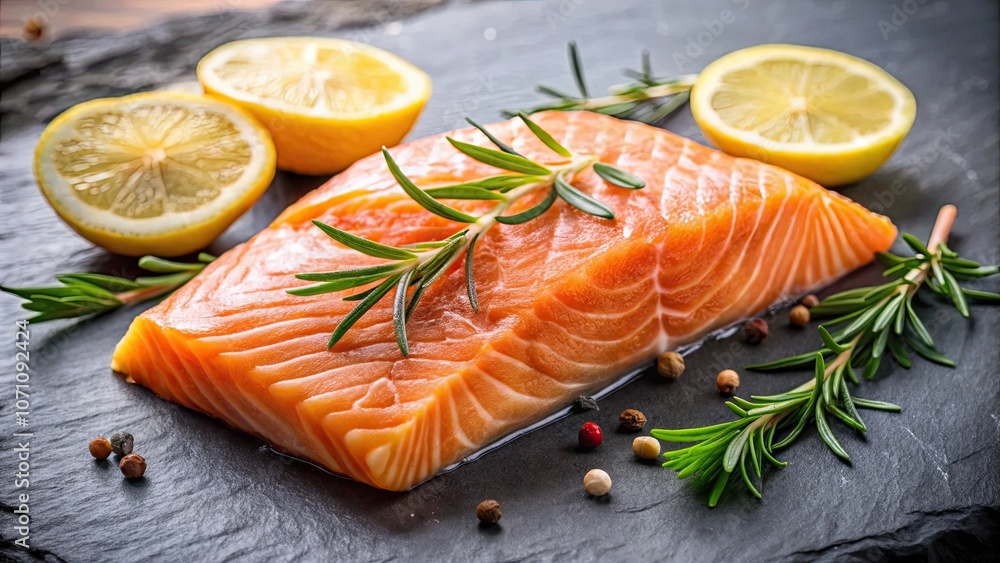 Tasty and fresh cooked salmon fish fillet with lemon and rosemary , salmon, fish, fillet, lemon, rosemary, delicious, gourmet Tasty and fresh cooked salmon fish fillet with lemon and rosemary , salmon, fish, fillet, lemon, rosemary, delicious, gourmet