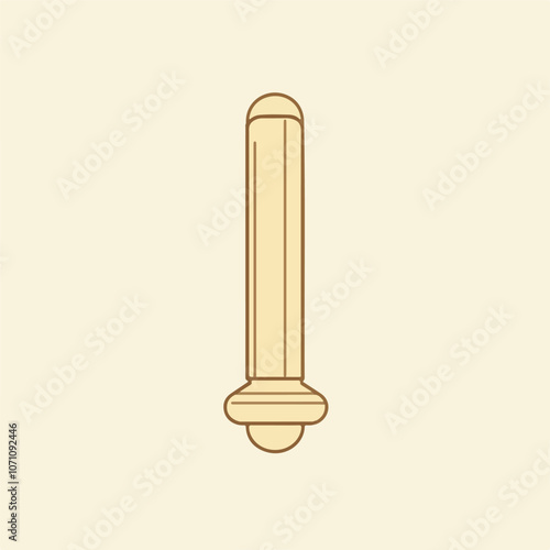 Kitchen Wooden Rolling Pin Line Icon for Baking and Cooking