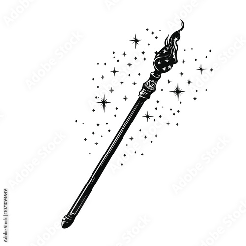 Magic Wand Icon Vector Template for Design Projects