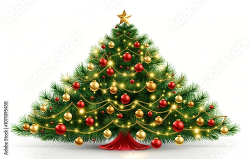 Christmas tree graphic design illustration