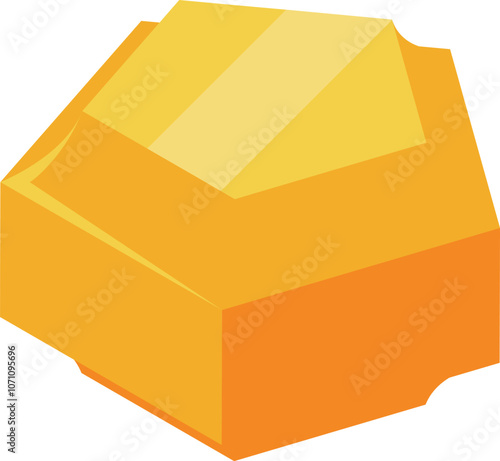 Hexagonal block of honeycomb representing honey production, beekeeping, and natural sweeteners