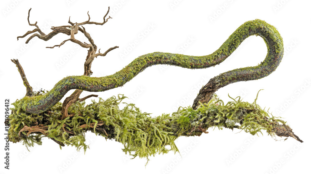 Obraz premium Vines Weaving Through Wild Moss on a Natural Landscape Background Generative AI