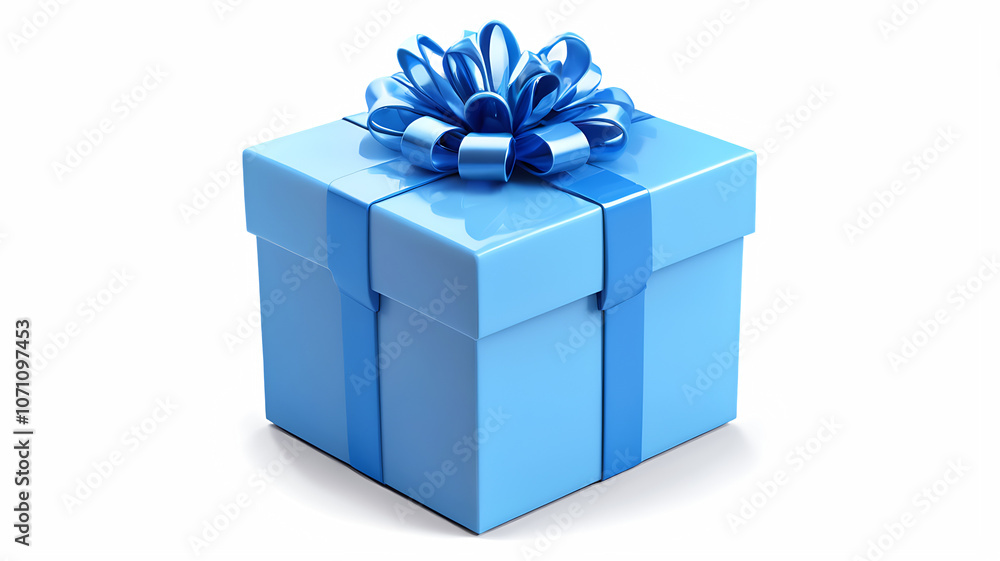 Blue gift box in patterned paper with a ribbon, isolated on a transparent background. Ideal for birthday celebrations, special events, or high-end promotional materials. Blue gift box in patterned paper with a ribbon, isolated on a transparent background. Ideal for birthday celebrations, special events, or high-end promotional materials.