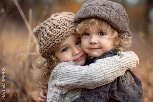 Special Bond Between Young Cousins in Nature