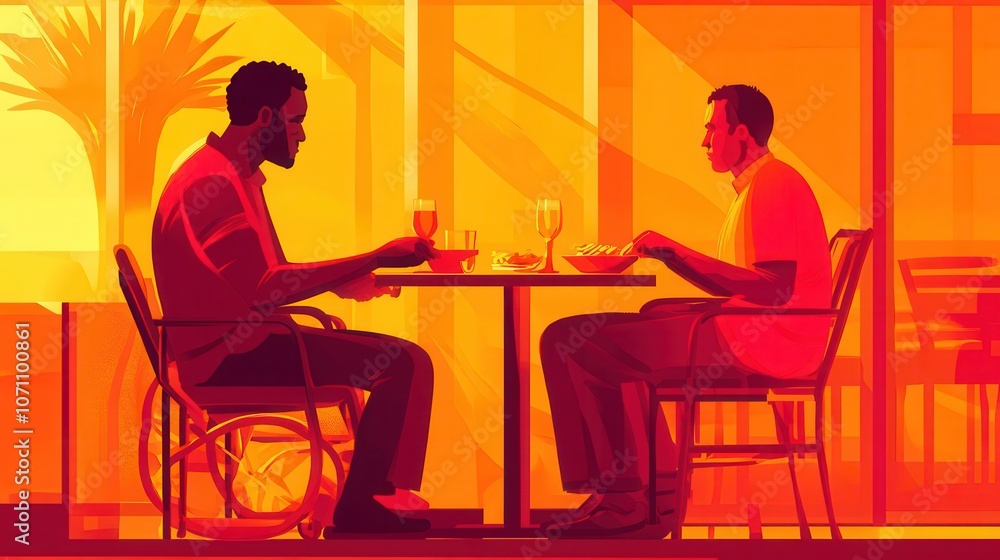 Couple Sharing a Meal in a Soft Indoor Setting Couple Sharing a Meal in a Soft Indoor Setting