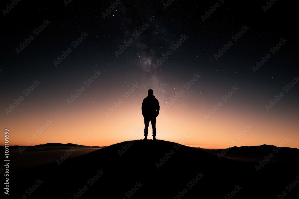 Starry Night Sky and Mountain Climbing Adventure - Astral and Extreme Sports Photography Starry Night Sky and Mountain Climbing Adventure - Astral and Extreme Sports Photography