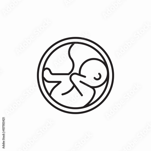 embryo child icon sign vector