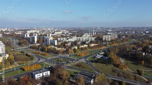 Lublin, Poland drone footage. East side of the city. 