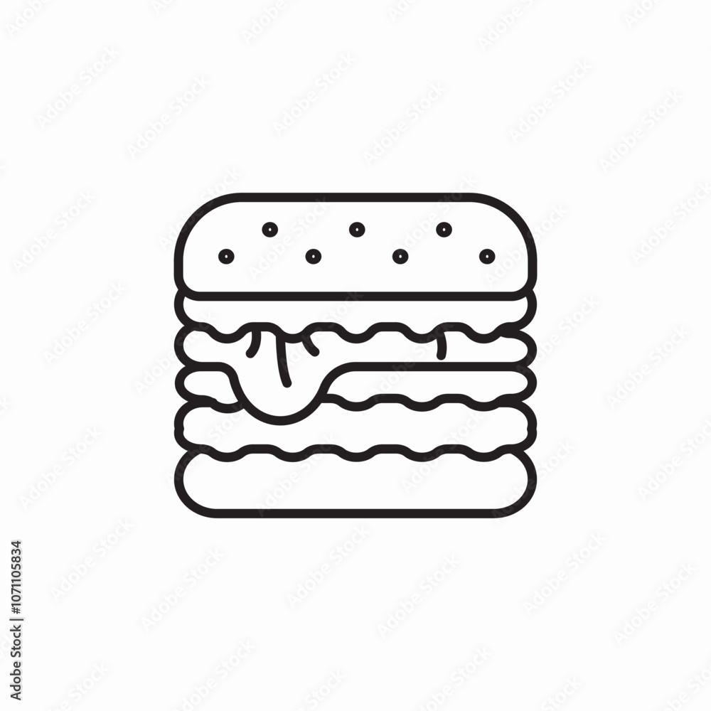 burger hamburger icon sign vector burger hamburger icon sign vector