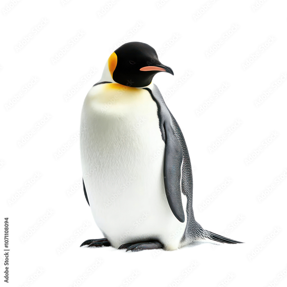 Fototapeta premium Elegant Emperor Penguin in Natural Pose