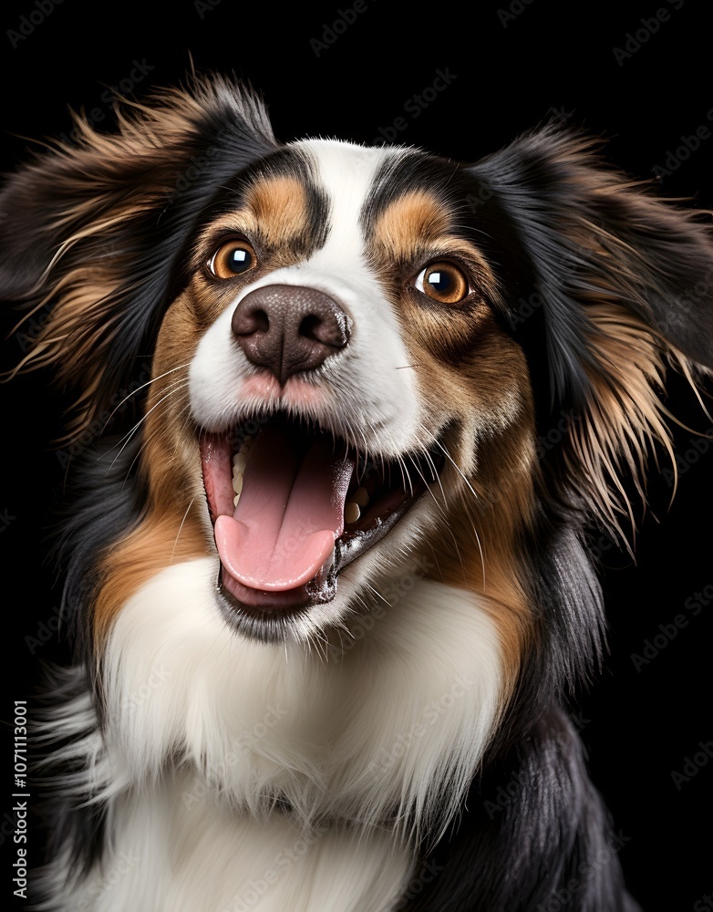 A happy dog with large ears and expressive eyes looks directly at the camera, radiating friendliness. Its fluffy fur and bright smile make the portrait especially appealing.
A happy dog with large ears and expressive eyes looks directly at the camera, radiating friendliness. Its fluffy fur and bright smile make the portrait especially appealing.