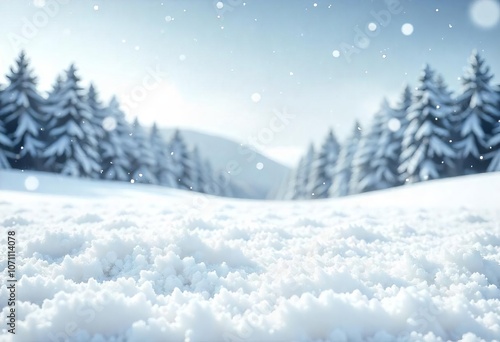 Wallpaper Mural winter landscape with snow blurred background Torontodigital.ca