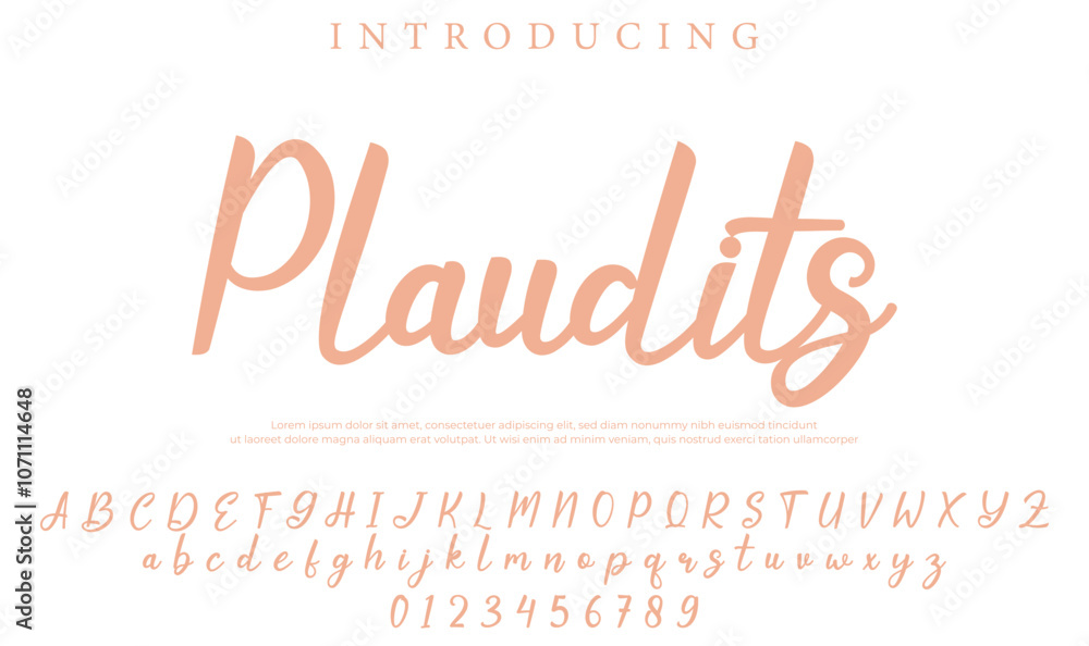 Plaudits Font Stylish brush painted an uppercase vector letters, alphabet, typeface Plaudits Font Stylish brush painted an uppercase vector letters, alphabet, typeface