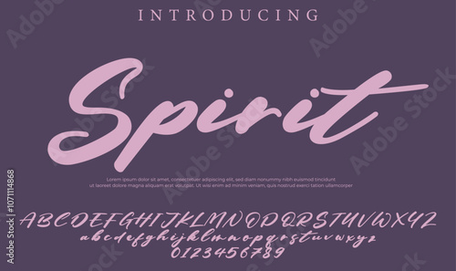 Spirit Font Stylish brush painted an uppercase vector letters, alphabet, typeface