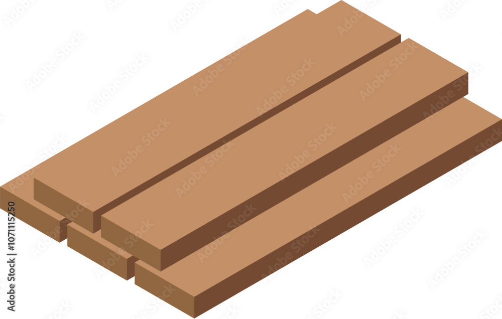 Wooden planks stacked on top of each other, forming an interesting isometric arrangement, ready for woodworking projects Wooden planks stacked on top of each other, forming an interesting isometric arrangement, ready for woodworking projects