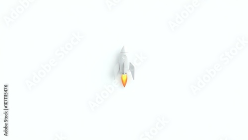 Rocket Icon on Gradient Background Representing the Launch of Innovative Ideas
