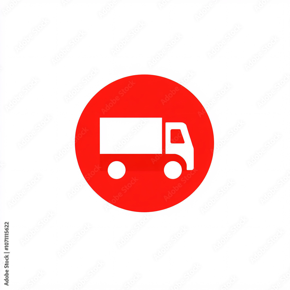 A simple red icon depicting a white truck, symbolizing transportation or delivery services. A simple red icon depicting a white truck, symbolizing transportation or delivery services.