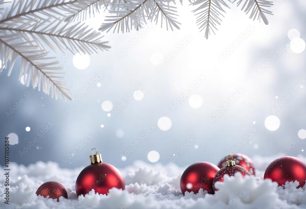 Christmas white background with Holiday decoration Christmas white background with Holiday decoration