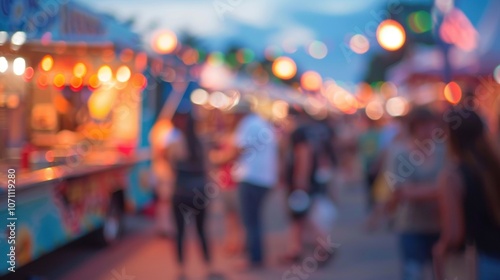 Wallpaper Mural Soft focus on the convivial crowd enjoying the food truck rally. Torontodigital.ca