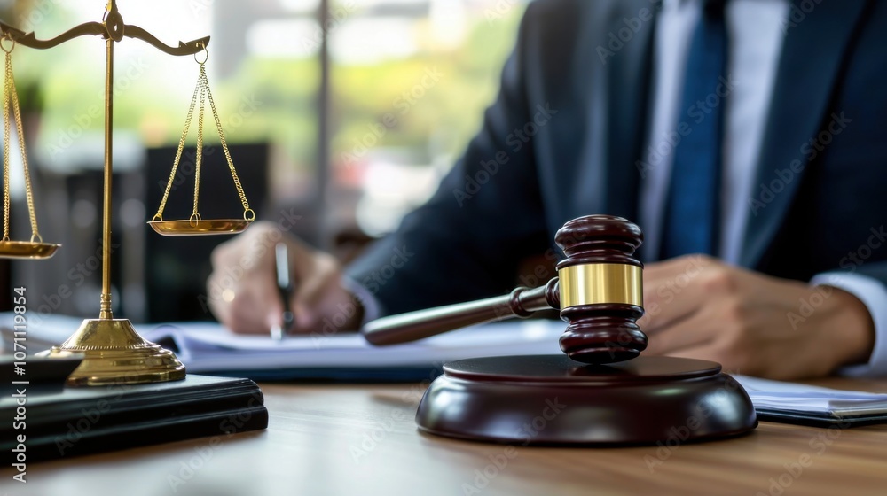 Professional Lawyer Presenting Case to Client Professional Lawyer Presenting Case to Client