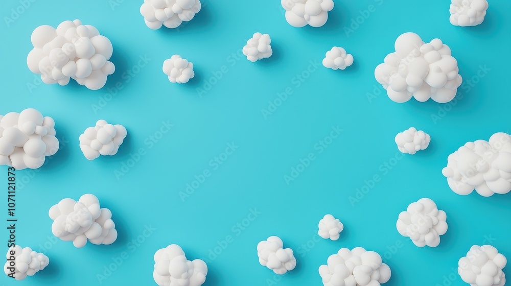 Looking straight up at a perfect azure sky filled with small, puffy white clouds, evoking a sense of freedom and limitless possibilities. Looking straight up at a perfect azure sky filled with small, puffy white clouds, evoking a sense of freedom and limitless possibilities.