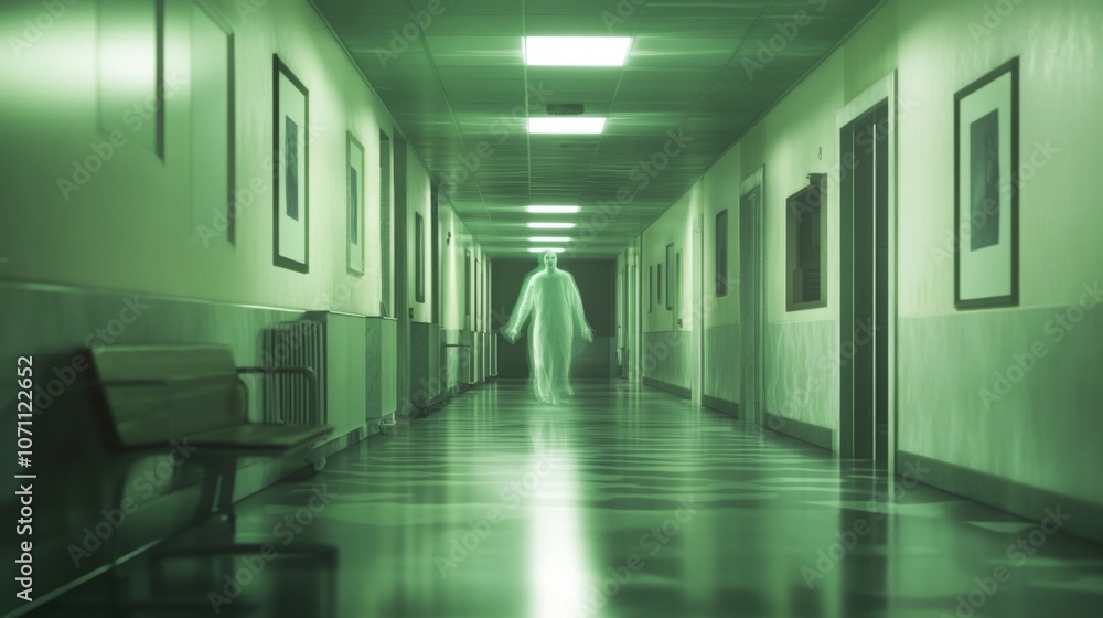 hospital with ghost at night hospital with ghost at night