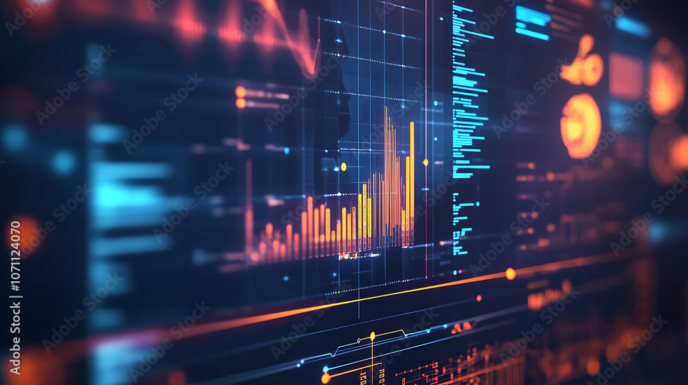 Digital interface with cloud icons and graphs representing cloud cost management and optimization Digital interface with cloud icons and graphs representing cloud cost management and optimization