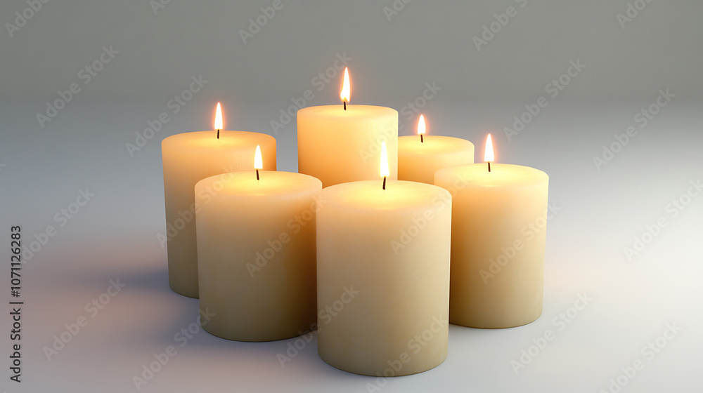 hyperrealistic candles isolated on white background highly detailed png file 8 hyperrealistic candles isolated on white background highly detailed png file 8