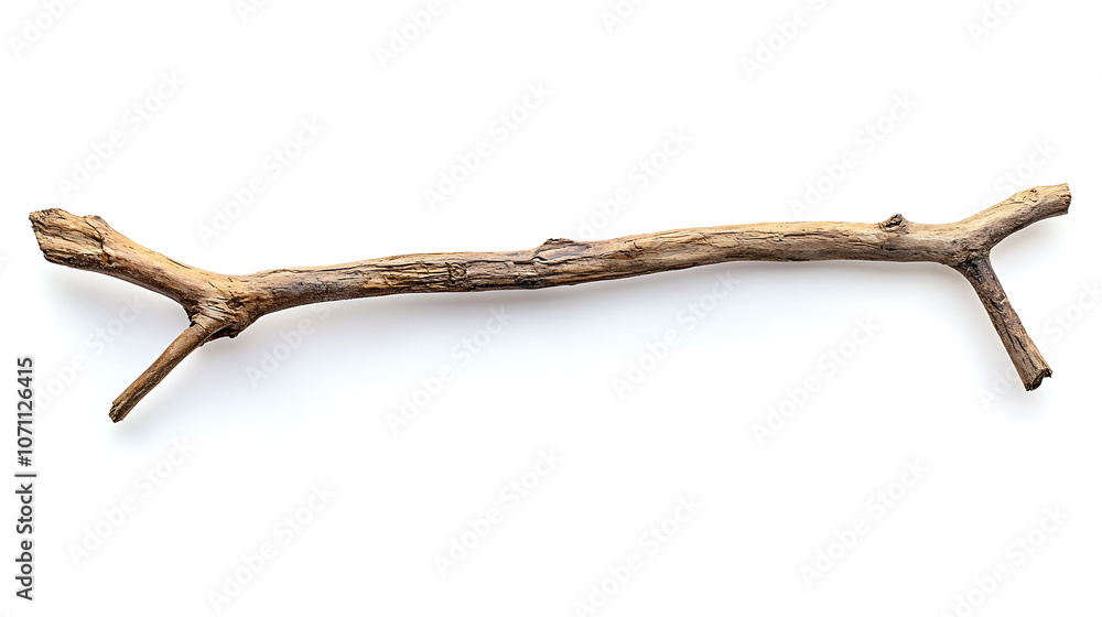 Obraz premium wooden stick separated against a white background
