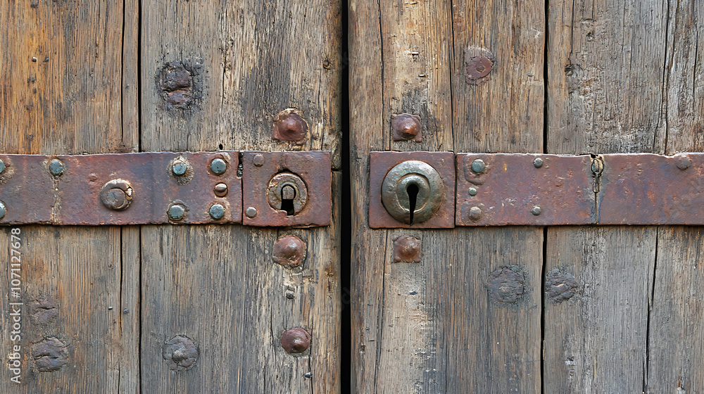 rustic old wooden door in a charming european city architectural detail photo rustic old wooden door in a charming european city architectural detail photo