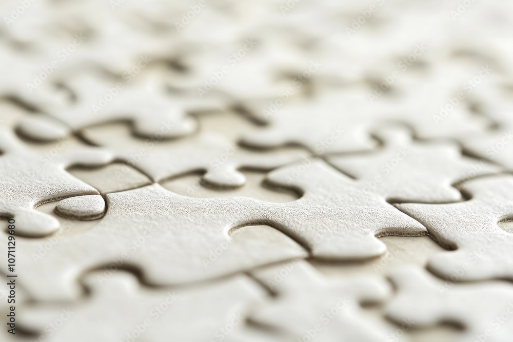 Close-up of a Partially Completed Jigsaw Puzzle Close-up of a Partially Completed Jigsaw Puzzle