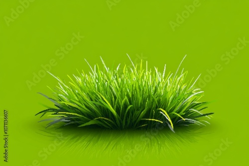 Pixel art of a small patch of grass in bright 8-bit style, with vibrant greens and simple shapes