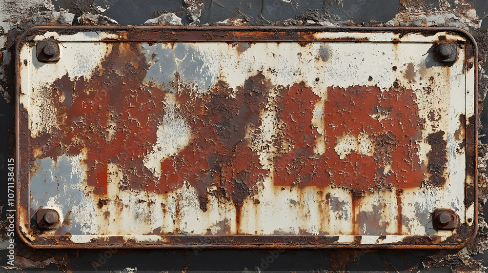 Rusted Street Sign: an old street sign with rusty metal and faded lettering, showcasing the effects of time and weathering. Generative AI Rusted Street Sign: an old street sign with rusty metal and faded lettering, showcasing the effects of time and weathering. Generative AI