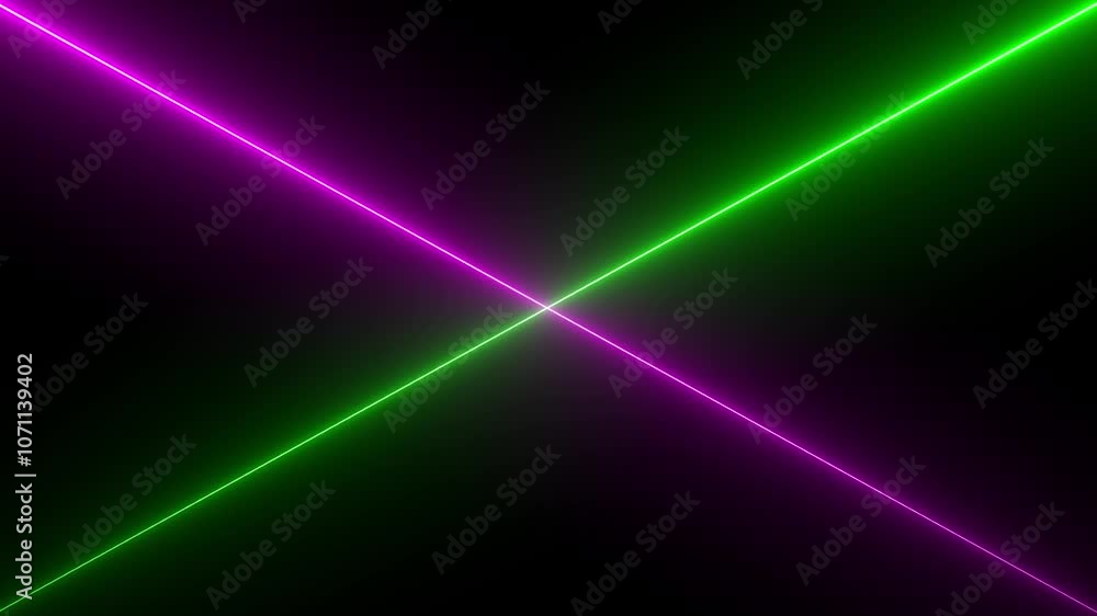 Bright neon line animation. Neon light saber lines,neon tubes emitting small particles Bright neon line animation. Neon light saber lines,neon tubes emitting small particles