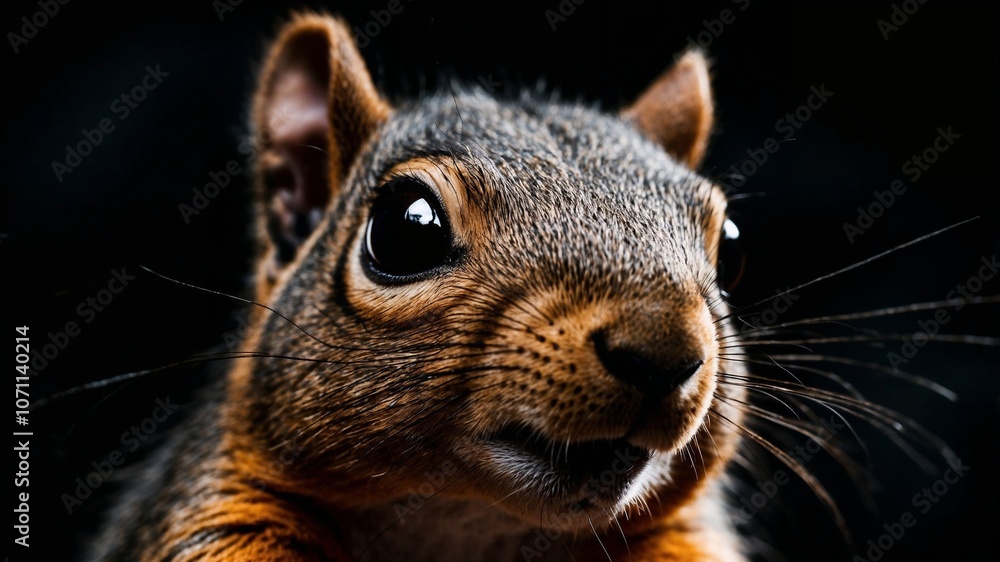 Obraz premium close up squirrel photo looking at the camera