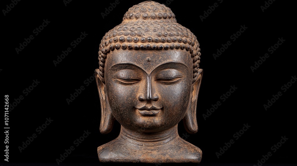 Serene Buddha Head Sculpture for Meditation Practice Serene Buddha Head Sculpture for Meditation Practice
