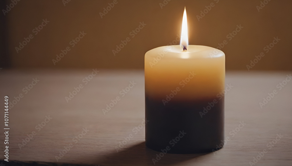 burning candle in an empty room burning candle in an empty room