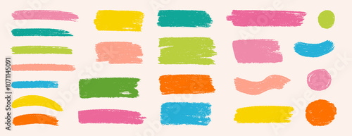 Brush box paint background frame. Brush paint stroke for text box square frame. Vector hand drawn banner background set for highlight design graphic element. Square banner stroke vector illustration.