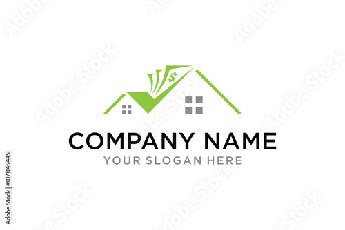 Home Cash Vector Logo Design Template.