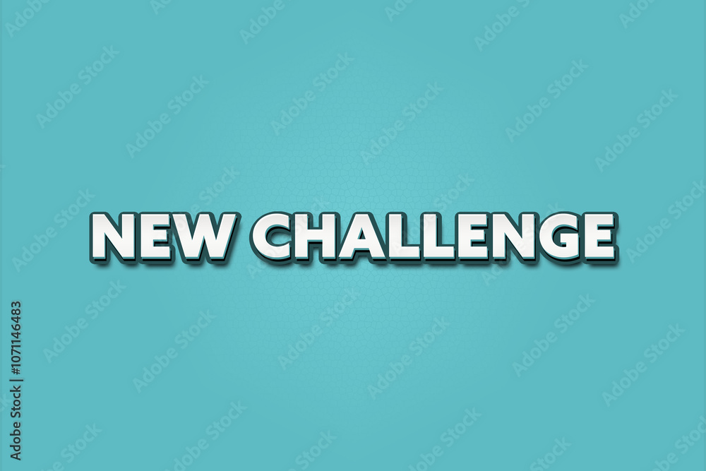 New Challenge. A Illustration with white text isolated on light green background. New Challenge. A Illustration with white text isolated on light green background.