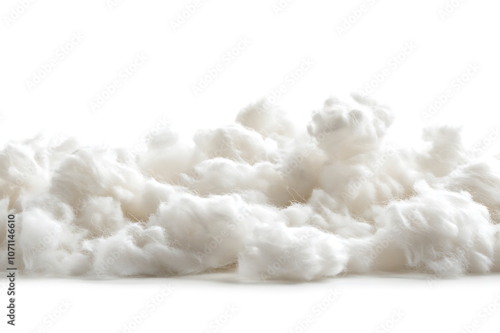 Cotton isolated on white background, close up Cotton isolated on white background, close up