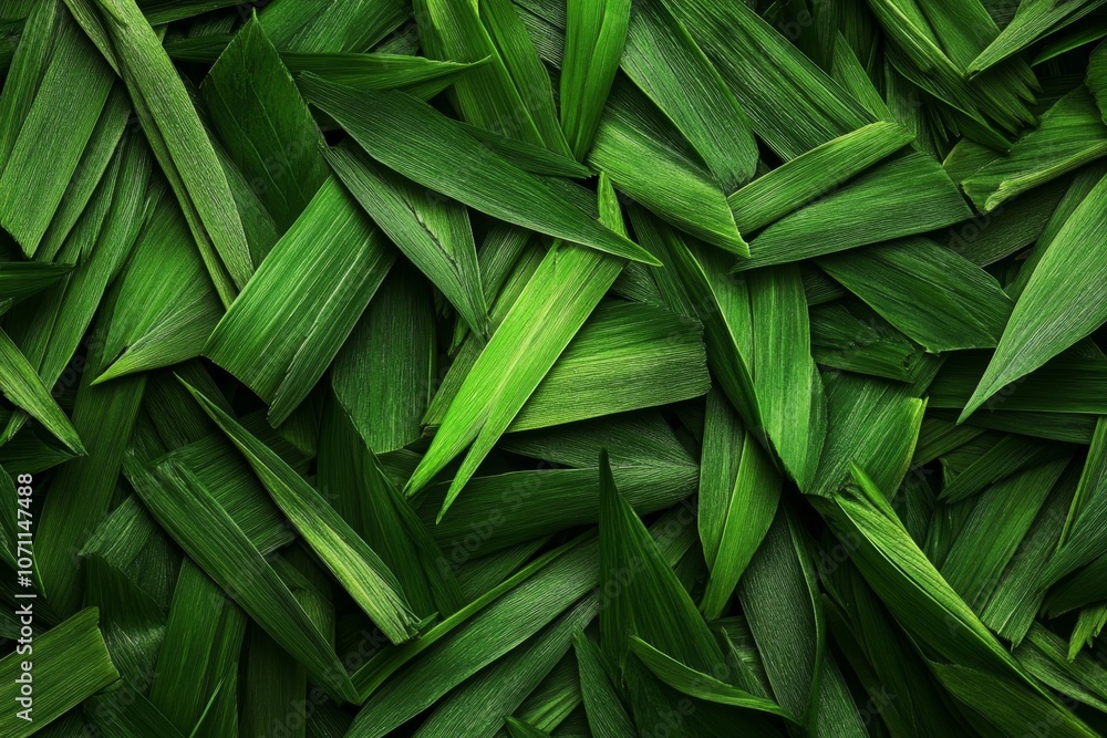 Detailed shot of freshly cut grass with a vibrant green color, capturing individual blades and texture Detailed shot of freshly cut grass with a vibrant green color, capturing individual blades and texture